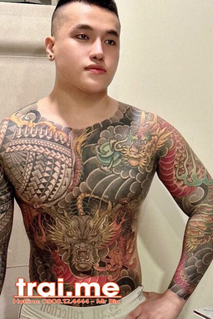 Trai Thẳng SN 2000 Body Gym Xăm Full Người Only Top Men ( Khang Xăm )