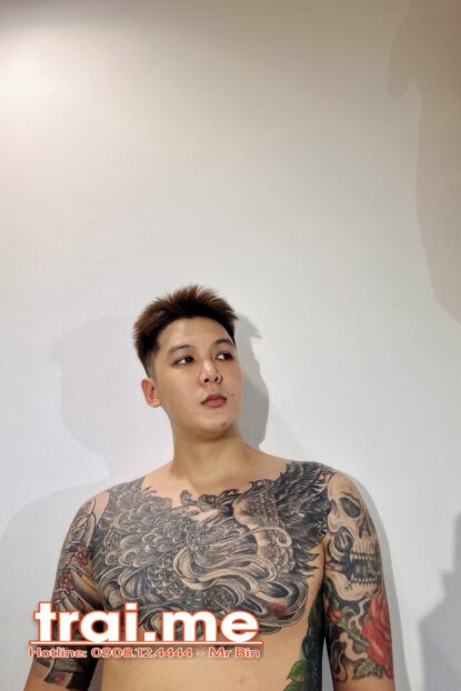 HLV Gym 1m85 80kg Xăm Trổ Men 100% Chuyên Top, Massage Cứng ( TIGER A477 )