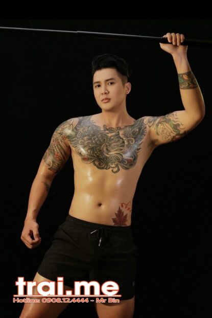 HLV Gym 1m85 80kg Xăm Trổ Men 100% Chuyên Top, Massage Cứng ( TIGER A477 )